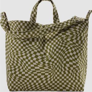 Baggu Horizontal Duck Bag Moss Trippy Checker